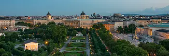 Blick auf die Ringstraße und das Parlament