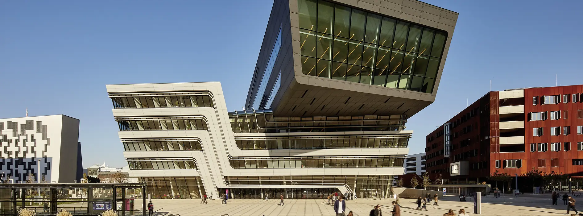 Fotografía panorámica del Campus de la WU