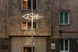 Skulptur mit einem leuchtenden Davidstern, verteilt an 24 Standorten in ganz Wien von Lukas Maria Kaufmann