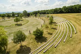 Bird’s-eye view of Tree of Life Circle on the sky