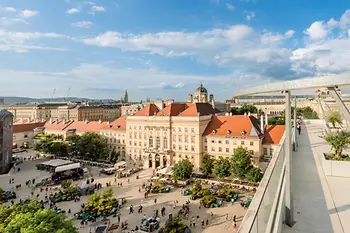 Dachterrasse auf dem Leopold Museum im MuseumsQuartier Wien