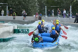 Rafting auf der Wildwasserstrecke