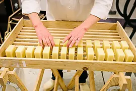 Les savons prêts à être emballés 