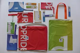 Refished upcycling, various bags and pouches