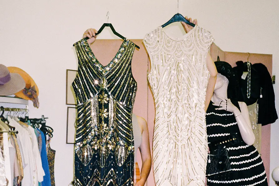 Interior view of the Flo Vintage second hand clothes store