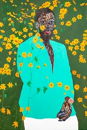 Dipinto di Amoako Boafo: Sunflower Field, 2022